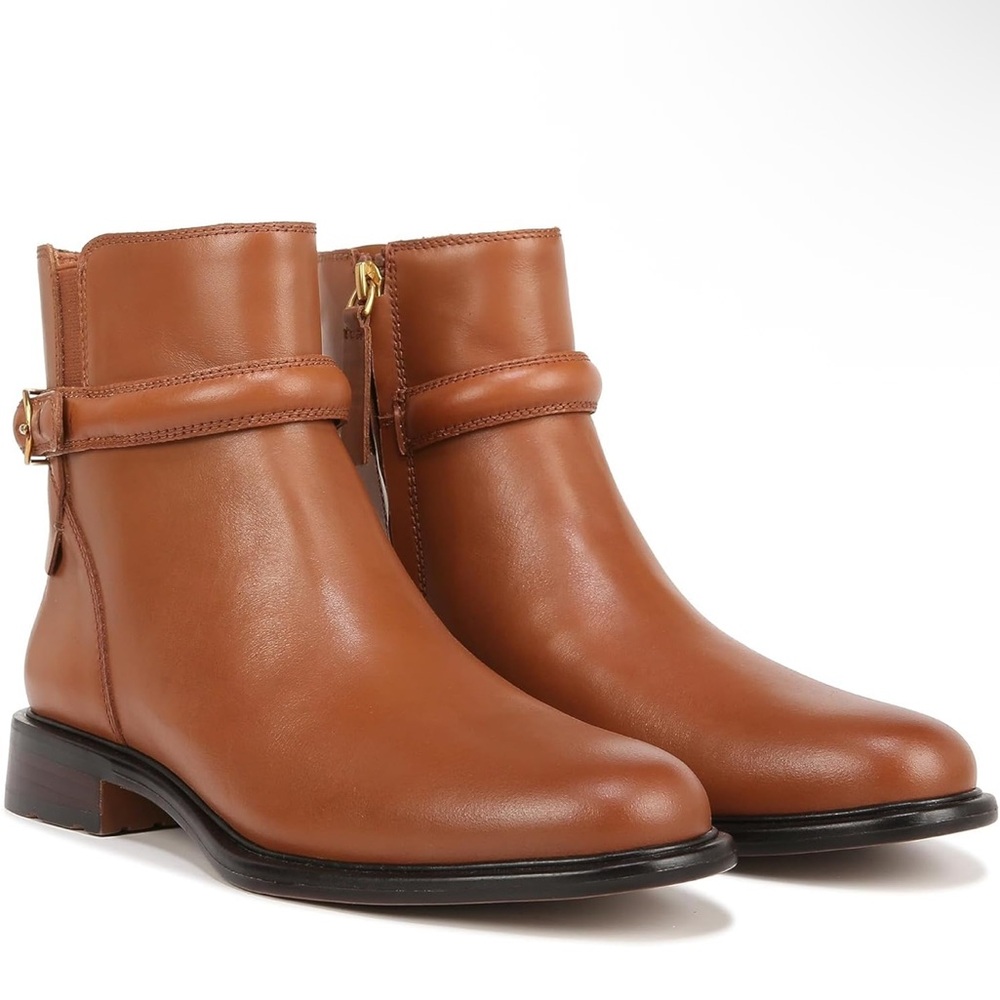 🆕 Franco Sarto Elese Elegant Tan Ankle Boots Sz 10